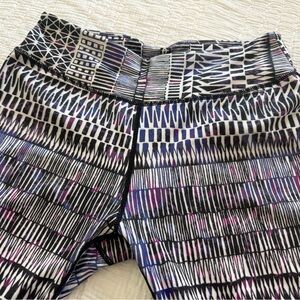 Prana Kids Leggings - Black, White, Purple Pattern